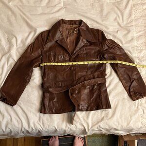Second Skin brown leather jacket